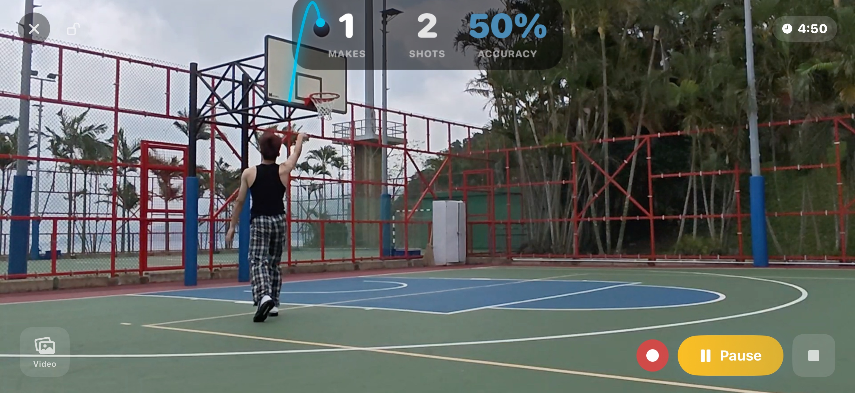 Baller — Shot tracking HUD with live arc detection